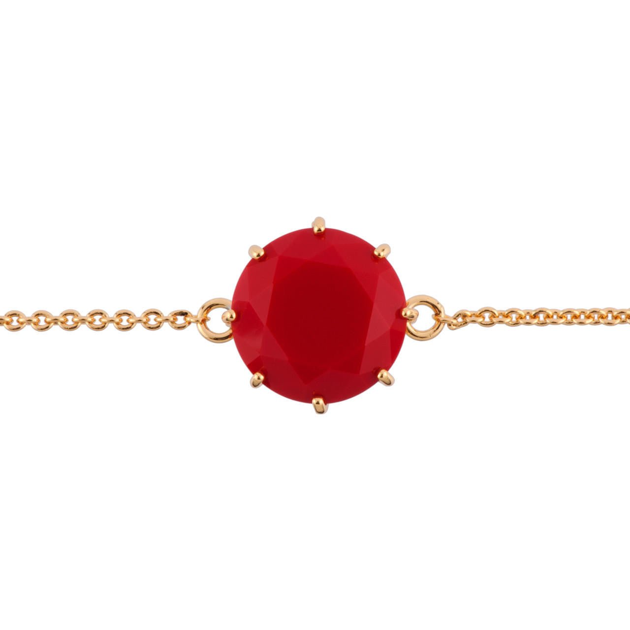 La Diamantine Round Stone Vermillion Red Bracelet | AFLD2021 - Les Nereides