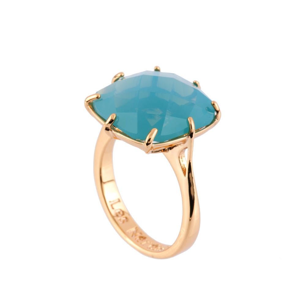 La Diamantine Square Stone Frosted Blue Rings | AFLD602/21 - Les Nereides