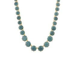 La Diamantine Stones And Chain Blue Grey Necklace | ADLD3512 - Les Nereides