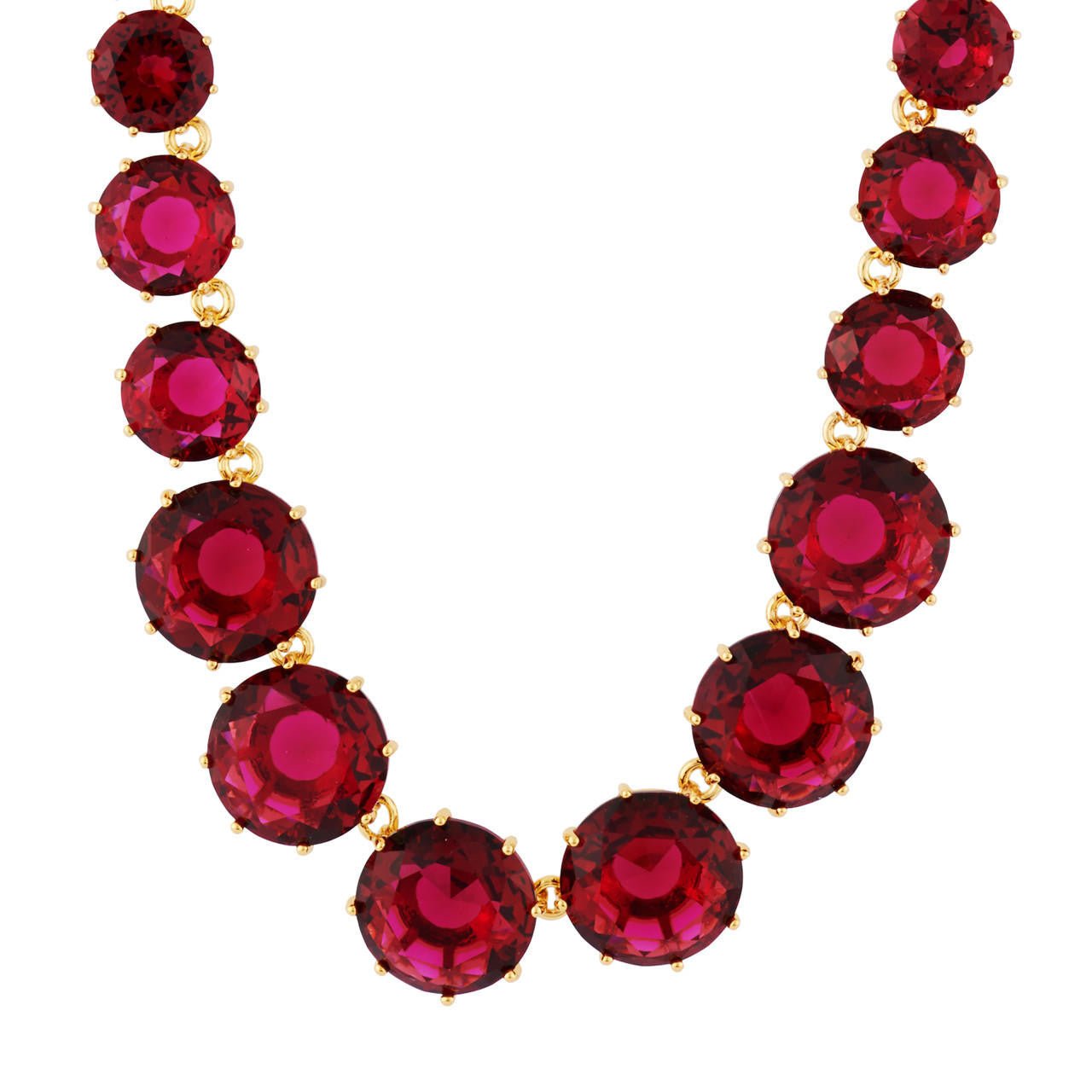 La Diamantine Stones And Chain Grenadine Necklace | AHLD3512 - Les Nereides