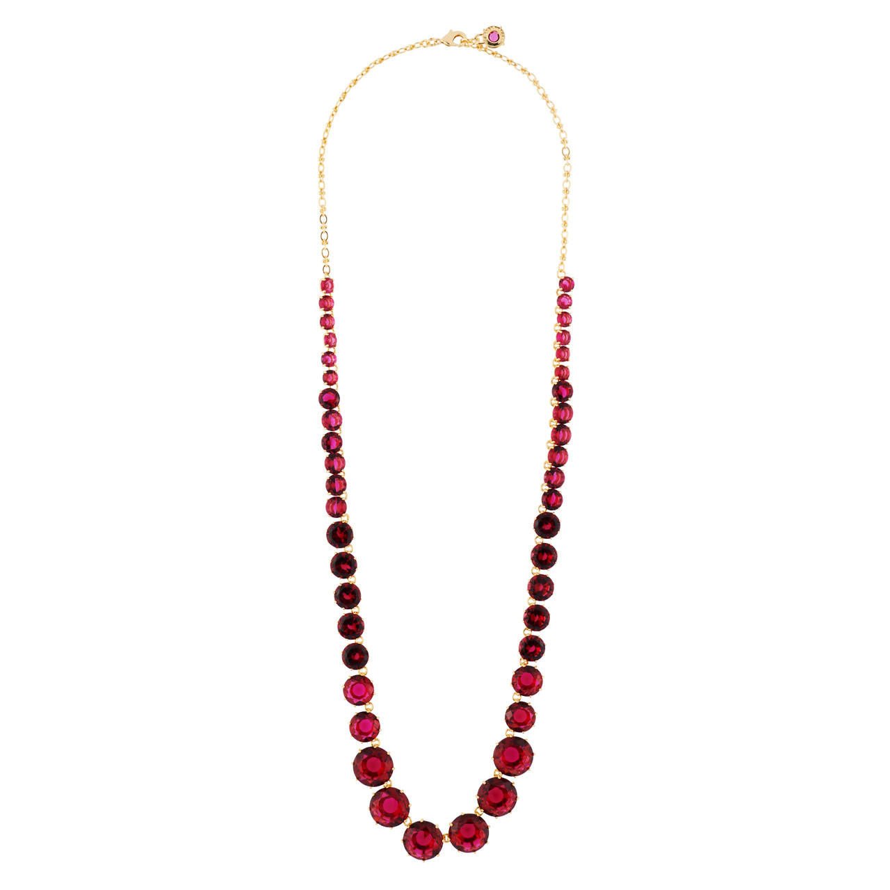 La Diamantine Stones And Chain Grenadine Necklace | AHLD3512 - Les Nereides
