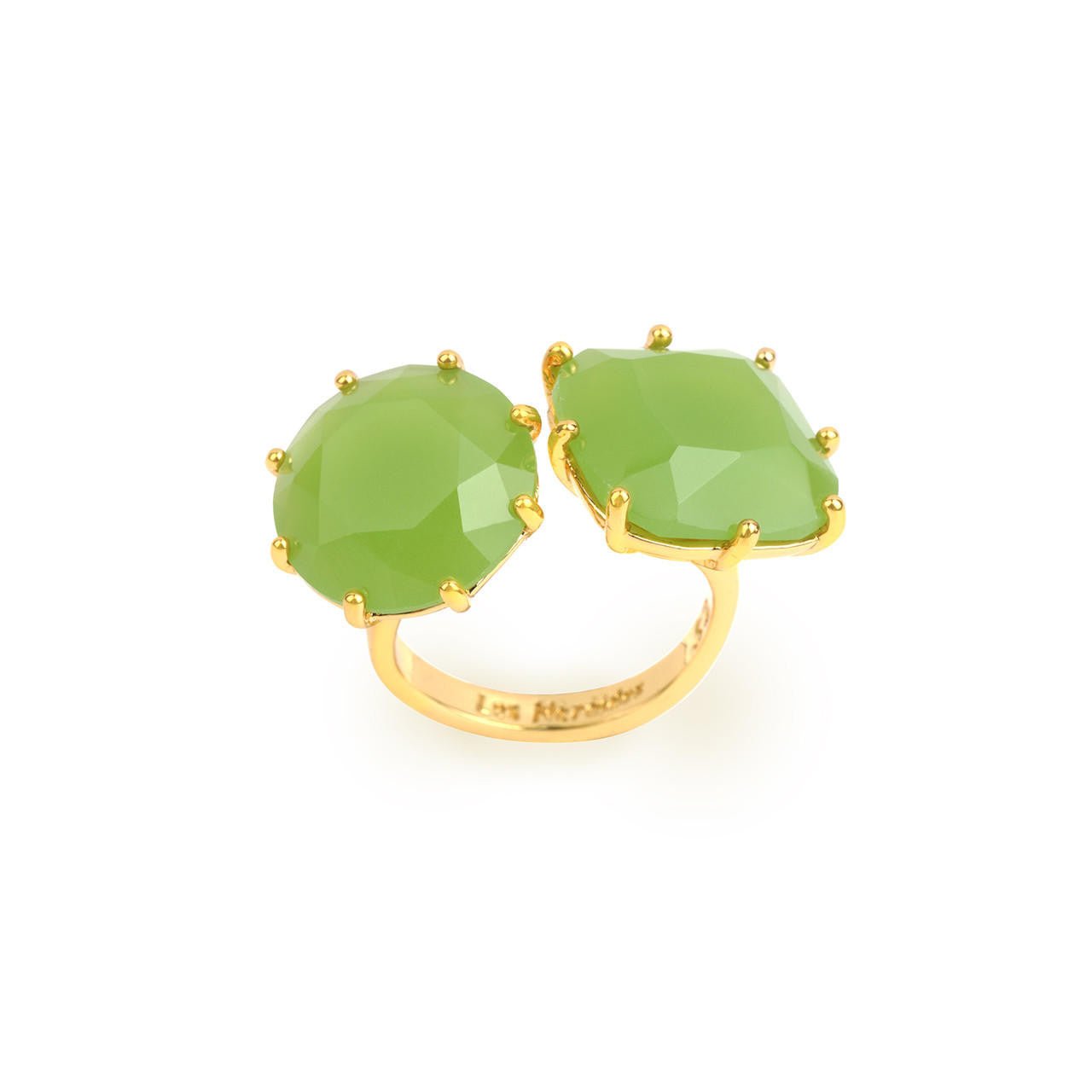 La Diamantine Two Big Stones Green Rings | ABLD611/11 - Les Nereides