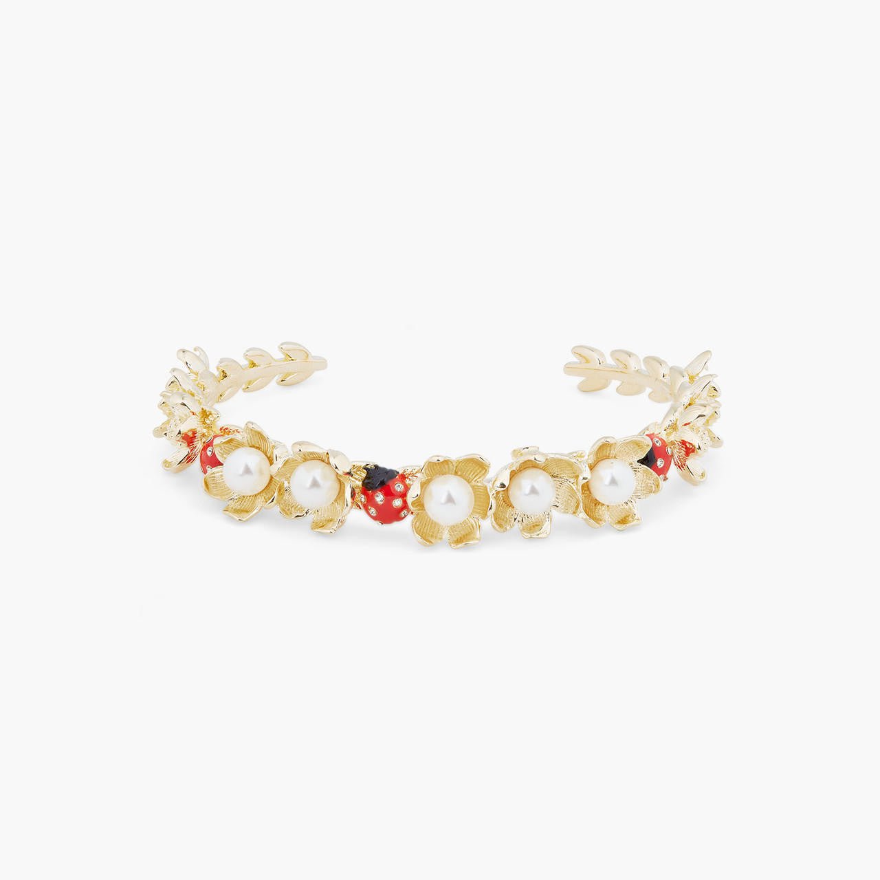 Ladybirds And Wood Anemone Bangle Bracelet | ARLP2011 - Les Nereides