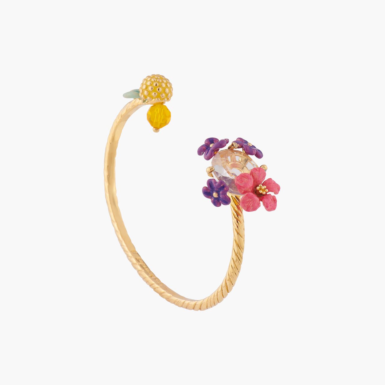 Lemon And Flower Bangle Bracelet | ALPE206/11 - Les Nereides
