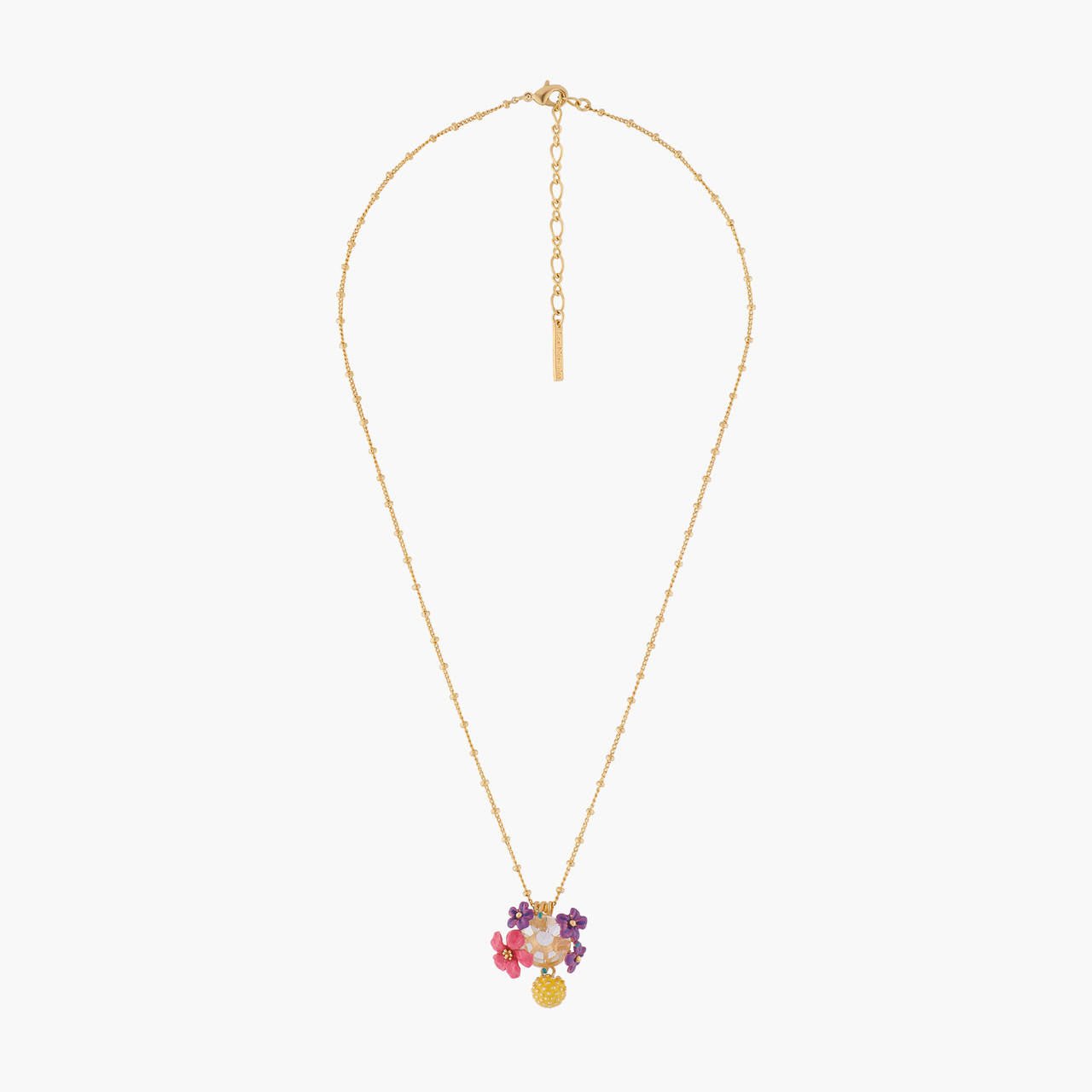 Lemon And Flower Pendant Necklace | ALPE3061 - Les Nereides