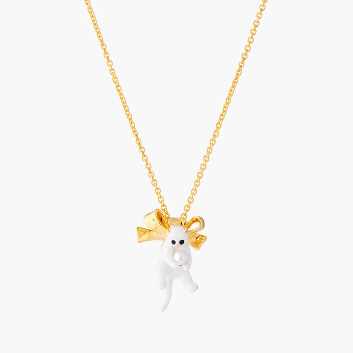 Les Nereides Kitty And Bow Pendant Necklace | AMLA3031 