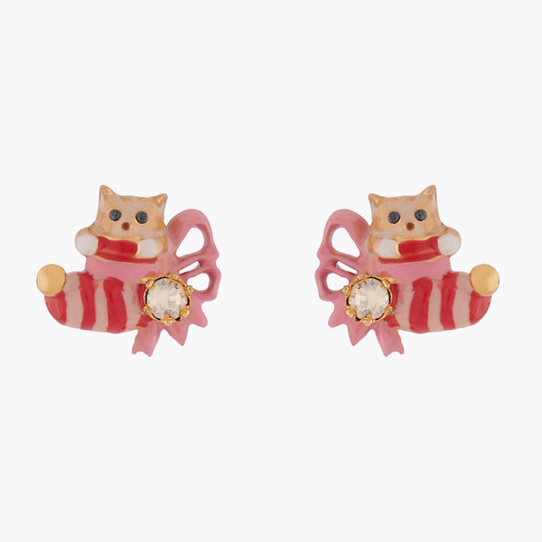 Les Nereides Kitty And Christmas Stocking Earrings | AKNO101 