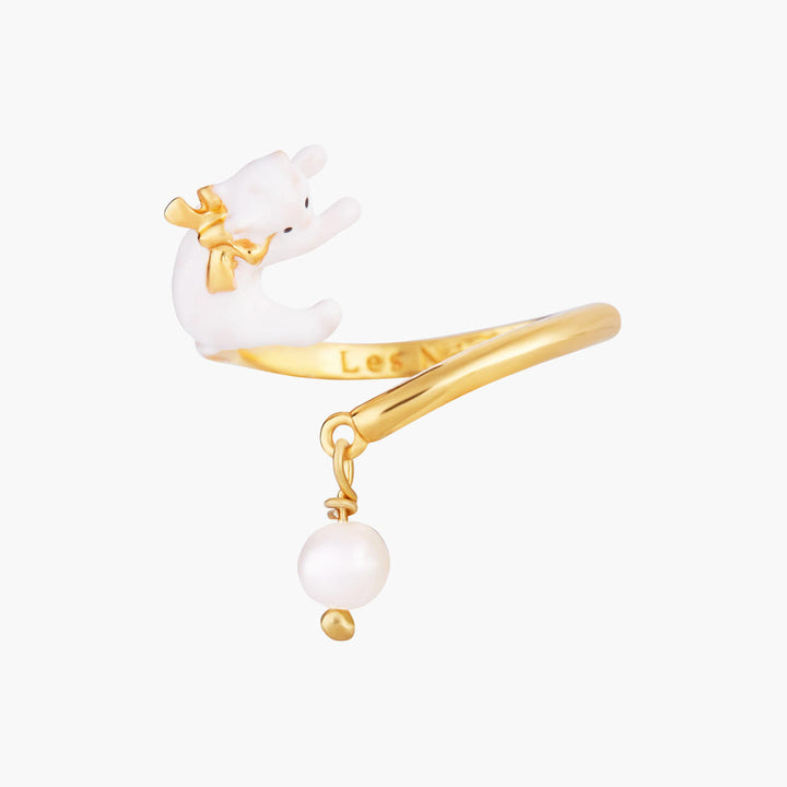 Les Nereides Kitty And Pearl Adjustable Rings | AMLA6011 
