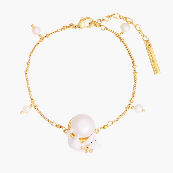 Les Nereides Kitty And Pearl Thin Bracelet | AMLA2011 