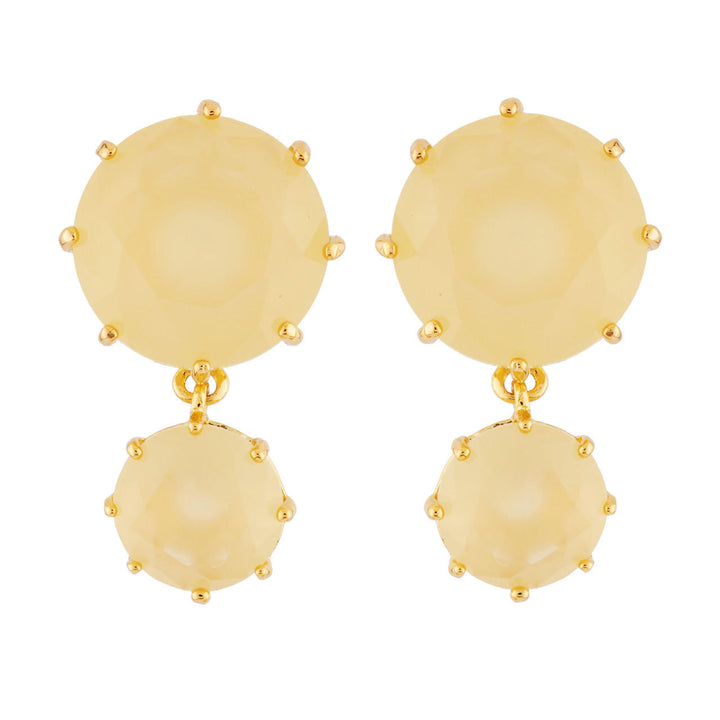 Les Nereides La Diamantine 2 Round Stones Citrine Earrings | AHLD1371 