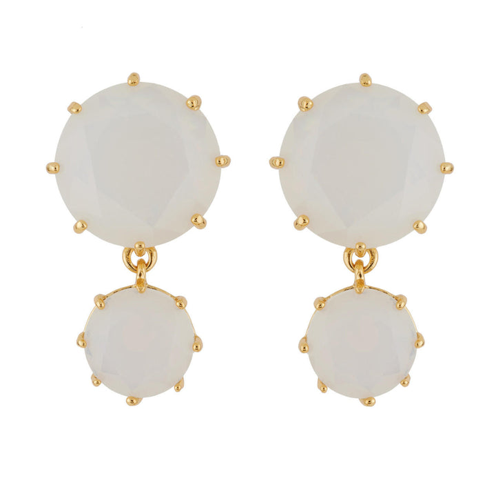 Les Nereides La Diamantine 2 Round Stones Opal Earrings | AGLD1371 