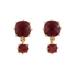 Les Nereides La Diamantine 2 Square Stones Aurore Purple Earrings | ACLD1381 