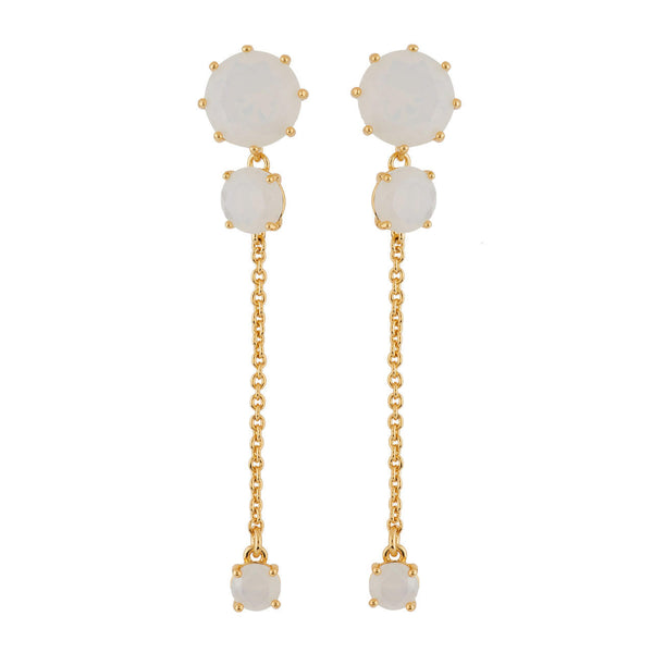 Les Nereides La Diamantine 3 Stones And Chain Opal Earrings | AGLD1411 