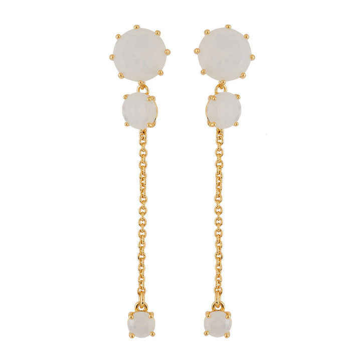 Les Nereides La Diamantine 3 Stones And Chain Opal Earrings | AGLD1411 