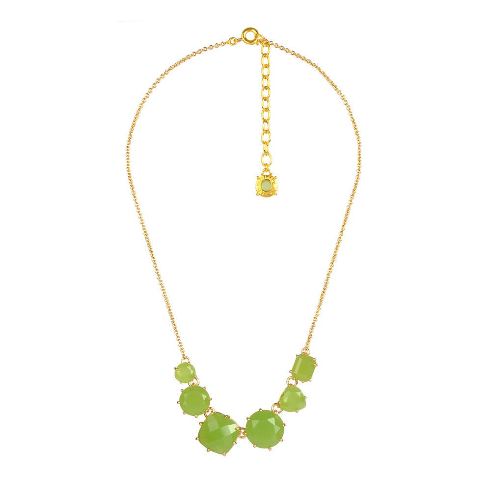 La Diamantine 6 Stones Green Necklace Les Nereides