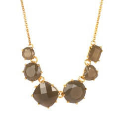 Les Nereides La Diamantine 6 Stones Taupe Grey Necklace | AALD3312 