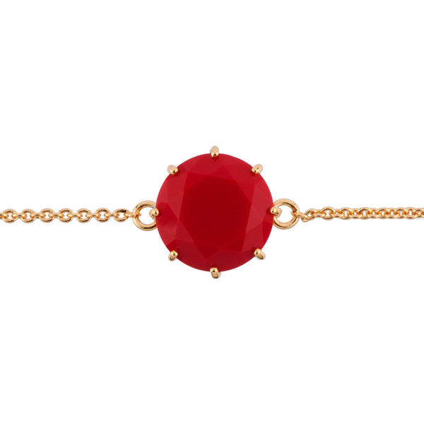 Les Nereides La Diamantine Round Stone Vermillion Red Bracelet | AFLD2021 