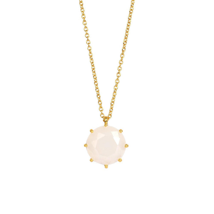 Les Nereides La Diamantine Round Stone White Necklace | ABLD3332 