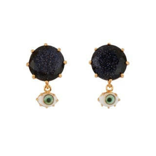 Les Nereides La Diamantine Speciale Marbled Stone & Eye Earrings | AELDS126T/1 