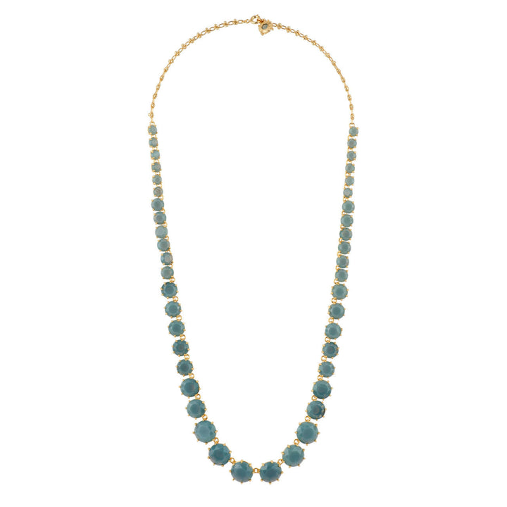 Les Nereides La Diamantine Stones And Chain Blue Grey Necklace | ADLD3512 