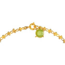 Les Nereides La Diamantine Stones And Chain Green Necklace | ABLD3511 