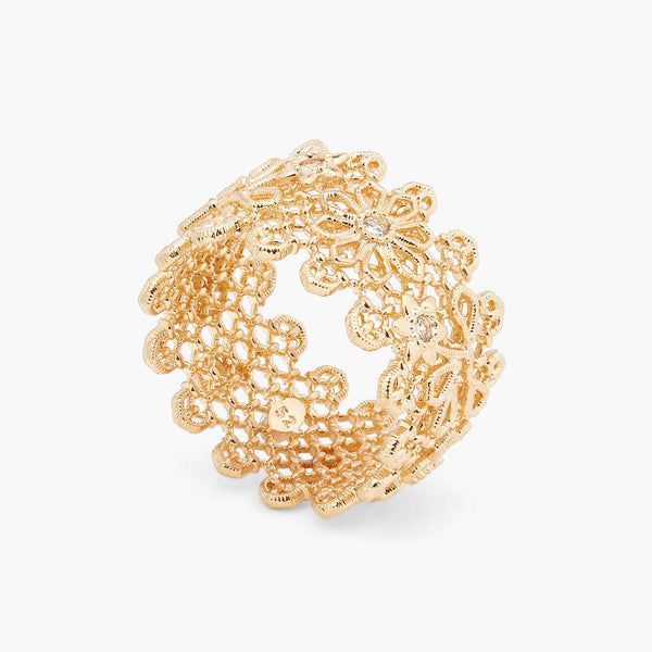 Les Nereides Lace Gold Thread Ring | ARFO6021