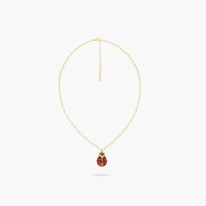 Les Nereides Ladybird And Rectangle Link Chain Necklace | ARAM3011