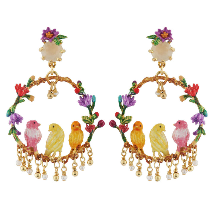 Les Nereides Large Hoop Charmants Canaris Earrings | AHCA1101 