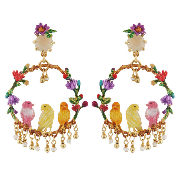 Les Nereides Large Hoop Charmants Canaris Earrings | AHCA1101 