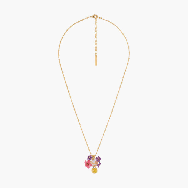 Les Nereides Lemon And Flower Pendant Necklace | ALPE3061 