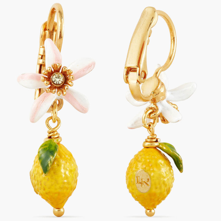 Les Nereides Lemon And White Flower Earrings | APMI1041 