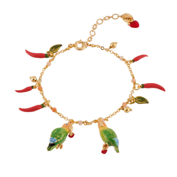 Les Nereides Les Inseparables Love Birds With Pendants Bracelet | AFIN2021 