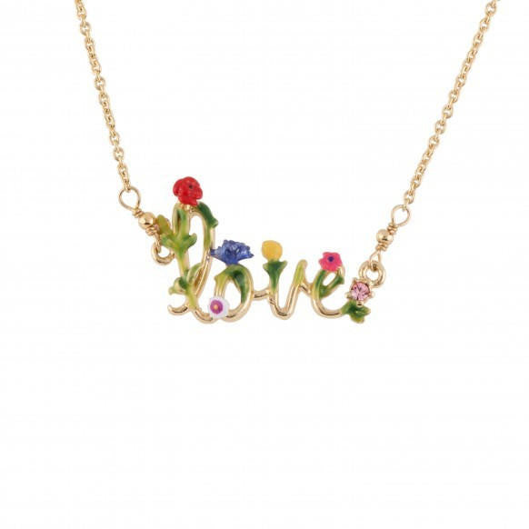 Les Nereides Lettres Florales Love Word With Flowers Necklace | AELF3291 