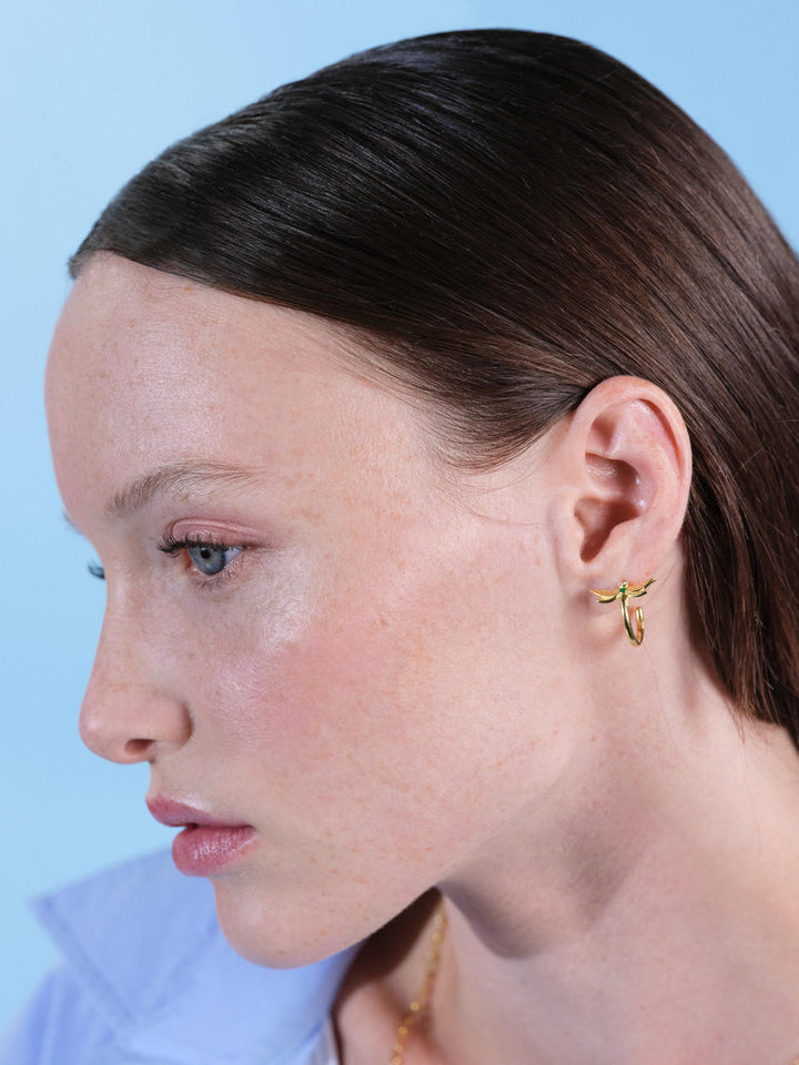 Les Nereides Little Dragonfly Hoop Earrings | ARAM1041 