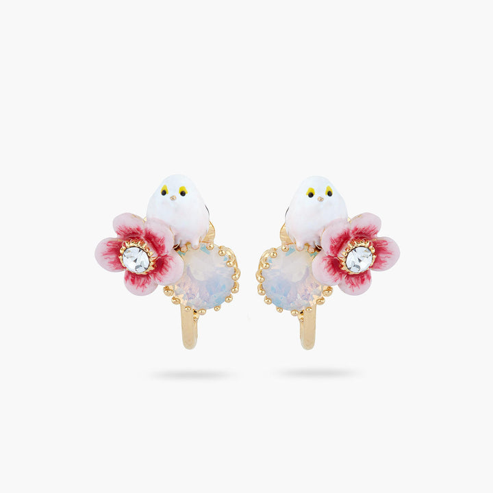 Les Nereides Long-tailed titmouse and rose hip earrings | AQLA1021 