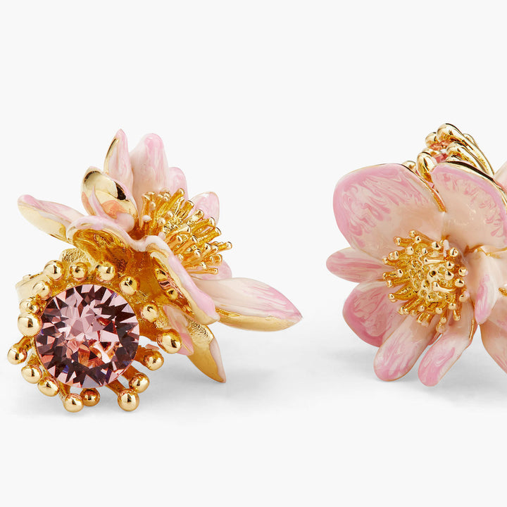 Les Nereides Lotus Flower Sleeper Earrings | AQEL1081 