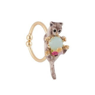  Les Nereides Loves Animals Siamese & Blue Stone Cat Rings | AELA6011 