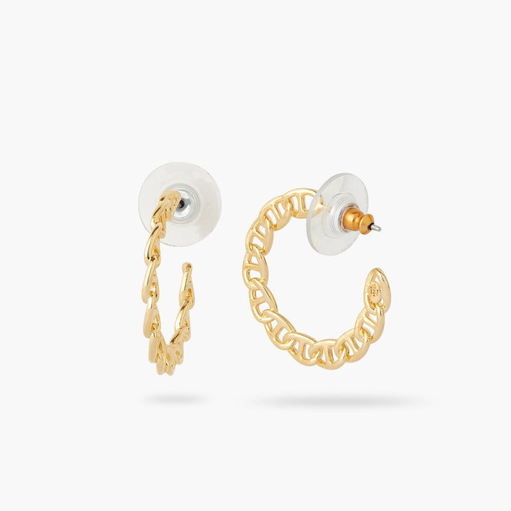 Les Nereides Mariner Link Chain Hoop Earrings | AQMP1051 