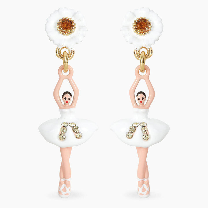 Les Nereides Mini Ballerina And Daisy Earrings | APMDD1011 