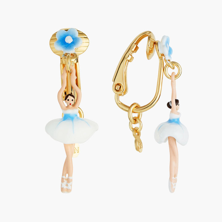 Les Nereides Mini Ballerina Forget-Me-Not Earrings | ANMDD1011 