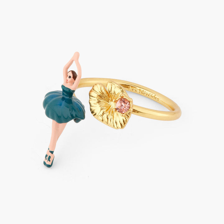 Les Nereides Mini Ballerina Prussian Blue Adjustable Ring | AQMDD6011