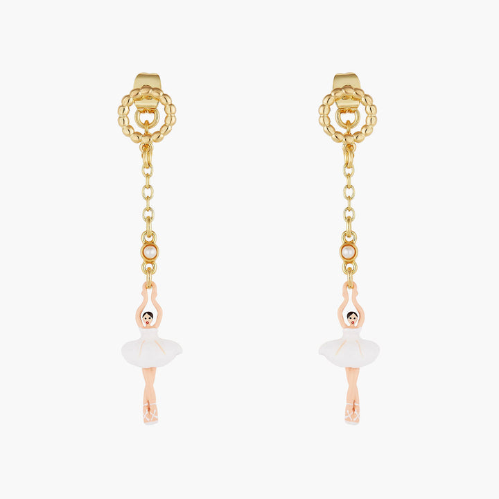 Les Nereides Mini Pas de Deux Blanc Earrings | AOMDD1021 
