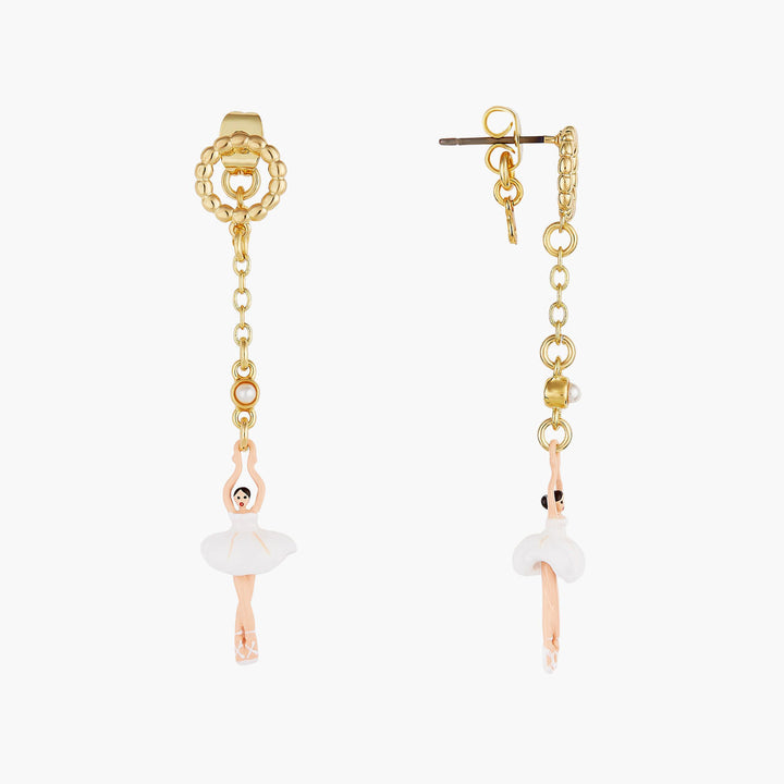 Les Nereides Mini Pas de Deux Blanc Earrings | AOMDD1021 