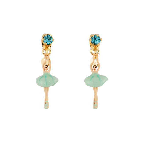 Les Nereides Mini Pas de Deux Mini Ballerina Blue Earrings | AEMDD1013 