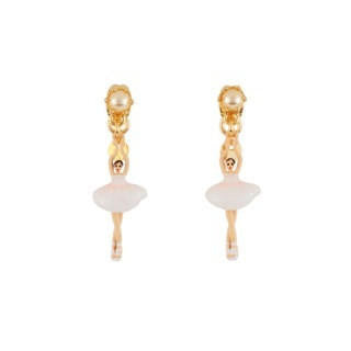 Les Nereides Mini Pas de Deux Mini Ballerina White Earrings | AEMDD101MINIPASDEDEUXEARRINGS 