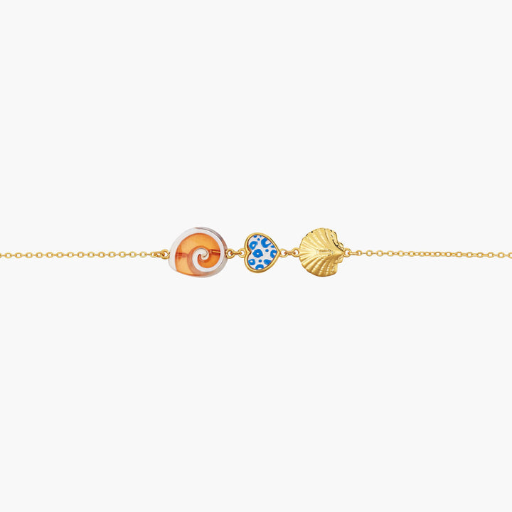 Les Nereides Mother Of Pearl And Seashell Thin Bracelet | AOGL2051