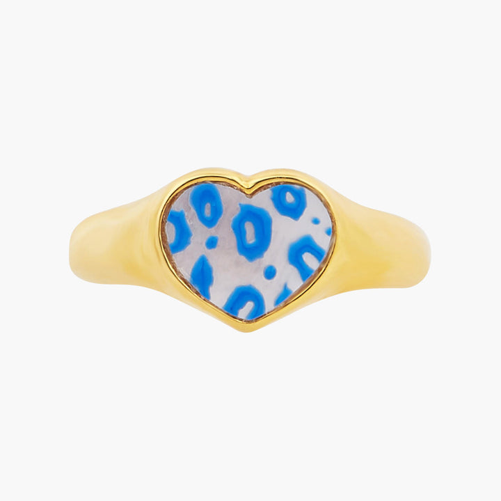 Les Nereides Mother Of Pearl Heart Cocktail Ring | AOGL6041