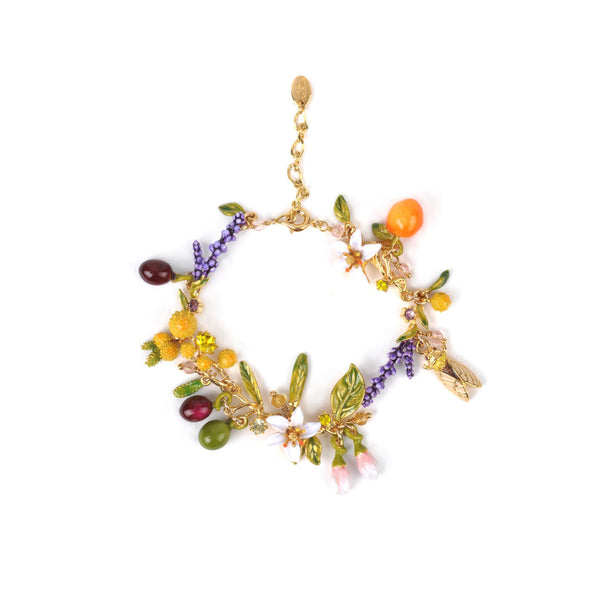 Les Nereides Multi Element Of Theé Provence Garden Thin Bracelet | ABJP2061 