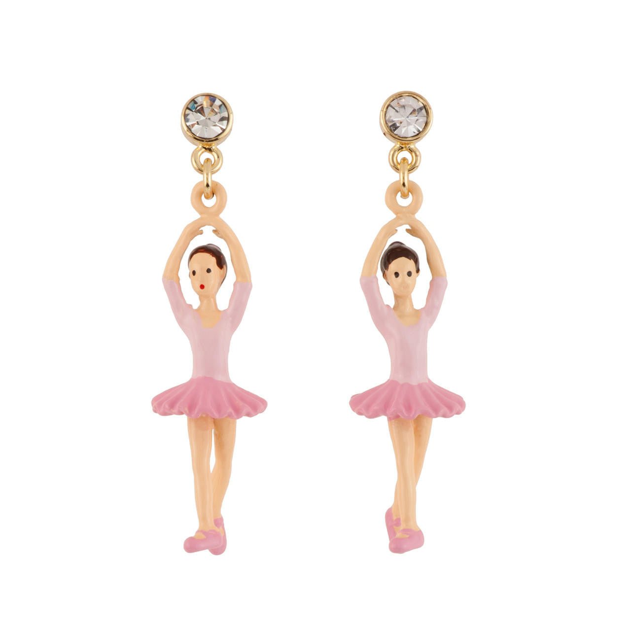 Les Petits Rats Crystals With Ballerina In Fifth Position Earrings | AEOP102T/1 - Les Nereides
