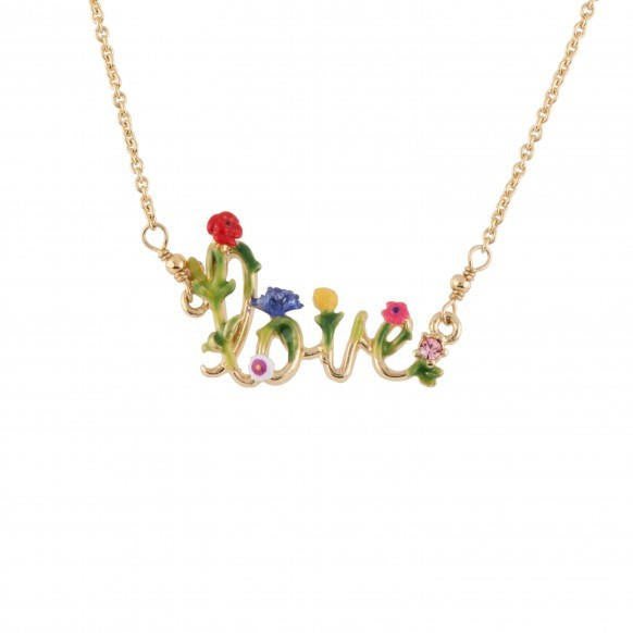 Lettres Florales Love Word With Flowers Necklace | AELF3291 - Les Nereides